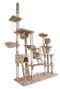 Beżowy Drapak dla kota w łapki wieża z legowiskiem 250cm wysoki hamak tuba