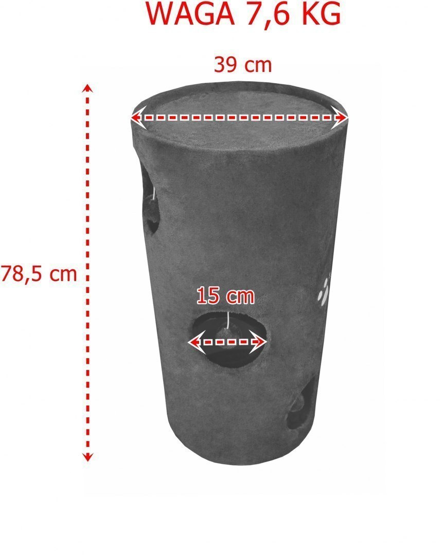 BRĄZOWA TUBA DLA KOTA KOTÓW LEGOWISKO Z MATĄ SIZALOWĄ DRAPAK 78CM BRĄZOWA TUBA DLA KOTA KOTÓW LEGOWISKO Z MATĄ SIZALOWĄ DRAPAK 78CM