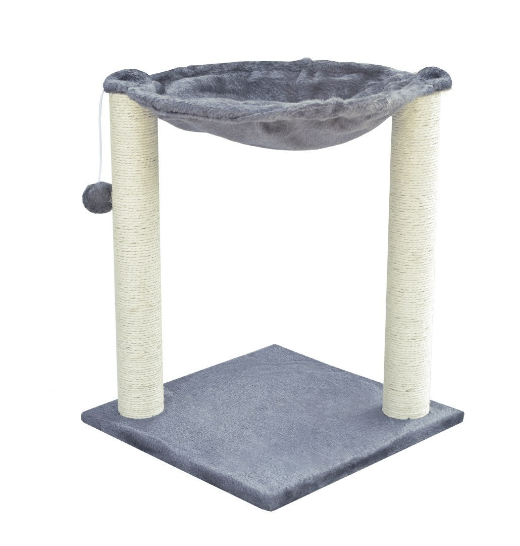 STOJĄCY HAMAK ZE SŁUPKAMI SIZALOWYMI DRAPAK DLA KOTA JASNO-SIWY 50CM STOJĄCY HAMAK ZE SŁUPKAMI SIZALOWYMI DRAPAK DLA KOTA JASNO-SIWY 50CM