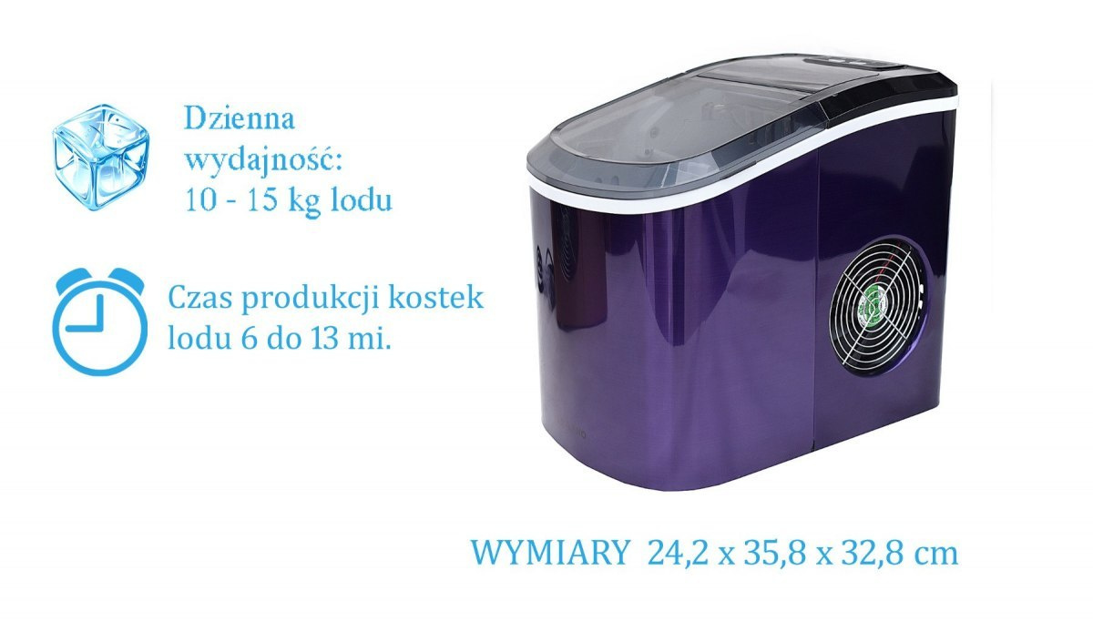 FIOLETOWA KOSTKARKA MASZYNA DO ROBIENIA LODU STOŁOWA WYDAJNA FIOLETOWA KOSTKARKA MASZYNA DO ROBIENIA LODU STOŁOWA WYDAJNA
