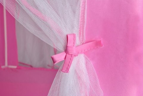 RÓŻOWY NAMIOT DO ZABAWY DLA DZIECI ZAMEK PAŁAC XXL Z FIRANKĄ I FALBANAMI RÓŻOWY NAMIOT DO ZABAWY DLA DZIECI ZAMEK PAŁAC XXL Z FIRANKĄ I FALBANAMI